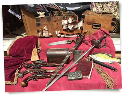 Props and artefacts to educate and fascinate for Pirate History Workshops
